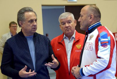 Вице-премьер Правительства РФ Виталий Мутко на базе «Юг Спорт» встретился со сборными России